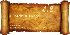 Lupták Emese névjegykártya